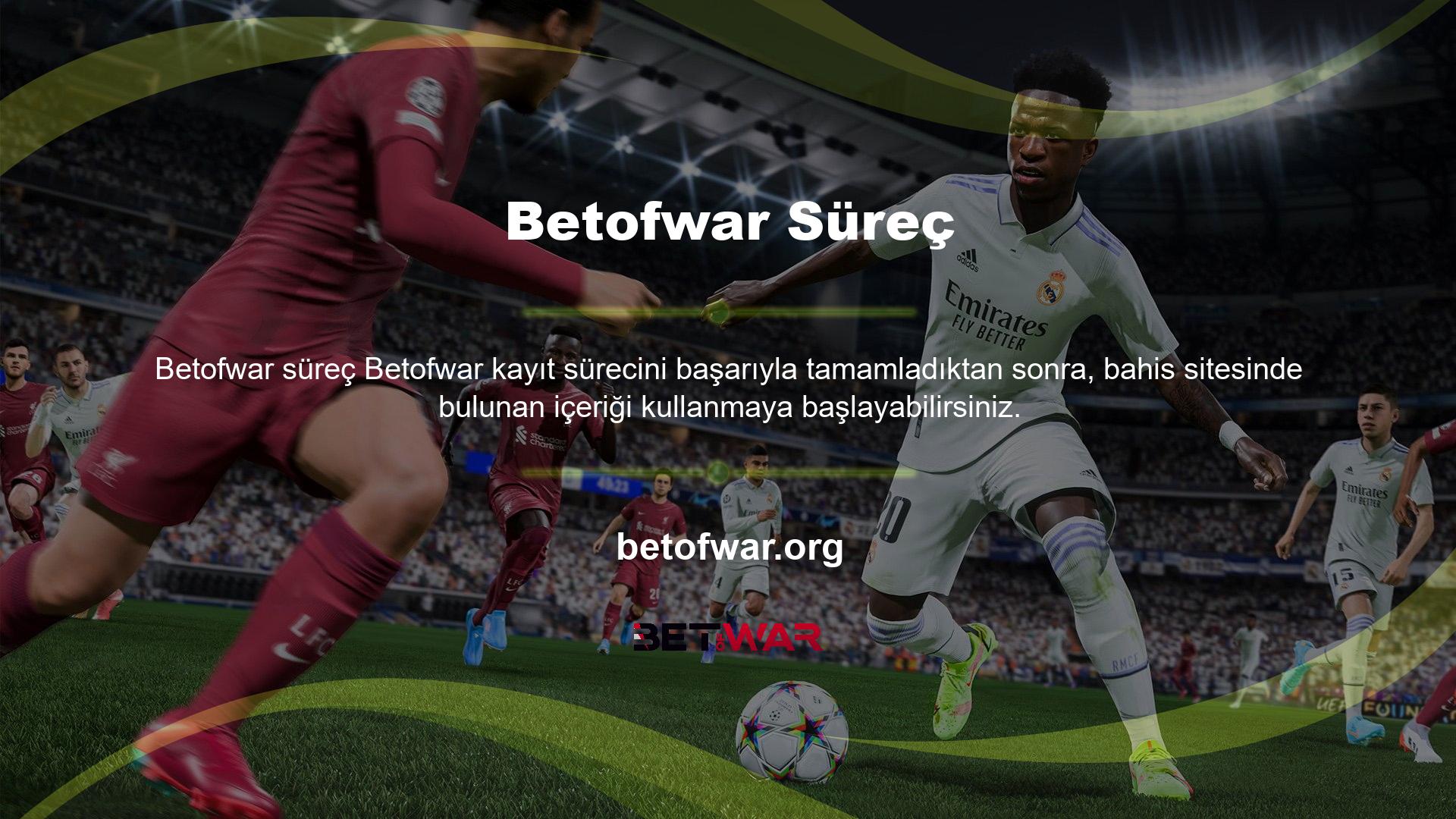 Betofwar web sitesine başarıyla kaydolmak için, sitenin mevcut konumunu kullanarak bahis sitesine giriş yapmanız gerekir